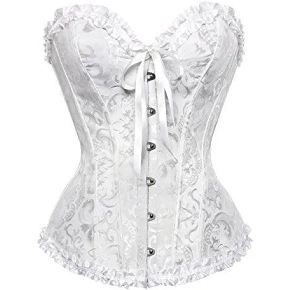 🤍 white corset top size XL - Picture 1 of 2